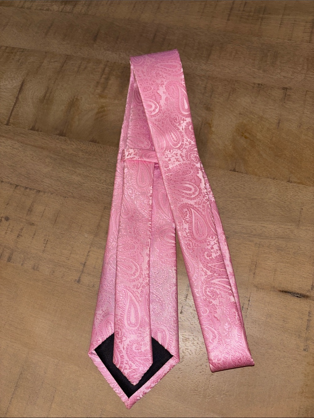 Pink Paisley Jacquard Men’s Tie Excellent Condition - Picture 2 of 2